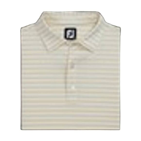 FootJoy Men's Golf Shirt Triple Pinstripe Lisle Collar Performance Golfing XL - Picture 3 of 8